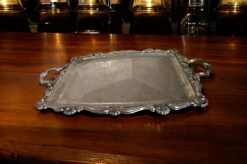 Golden Crown Silver plated serving Tray