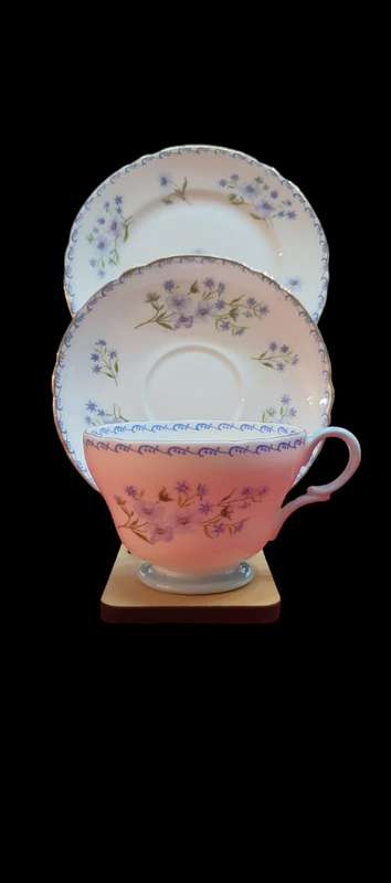 Shelley Blue Rock 13546,  18 PC Tea Set