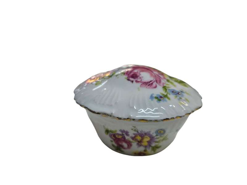 D&C Limoges Round Trinket Box
