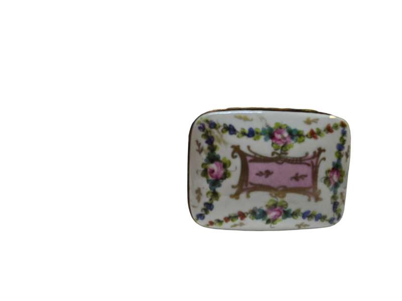 Rare Vintage Pink Limoges Trinket Box