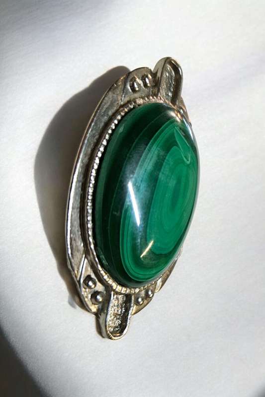 Malachite Brooch