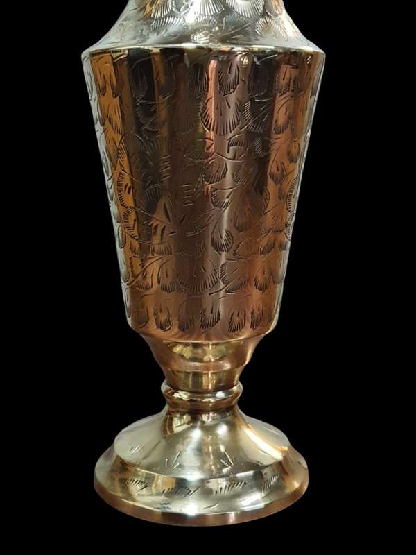 Brass Etched Vase