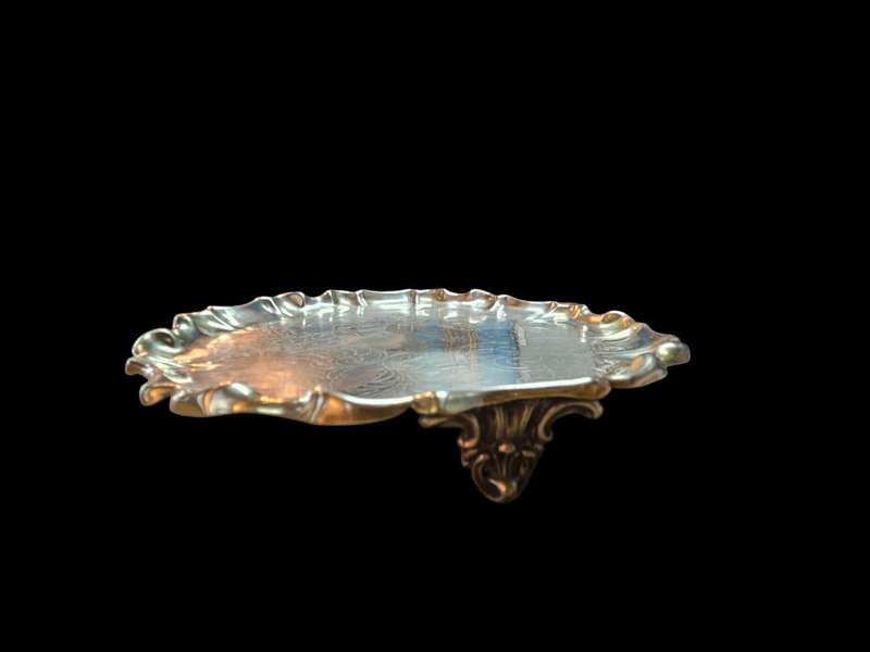 Antique brass gallery tray