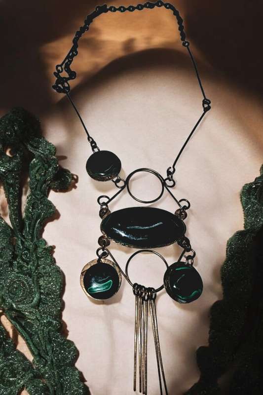 Malachite & Copper Necklace