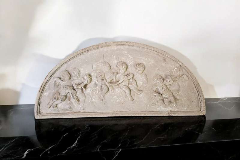 Large Concrete Cherub Wall Hanging