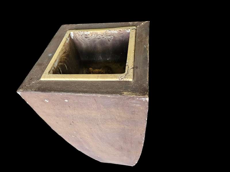 Trapezoid Metal Shabby Chic Planter