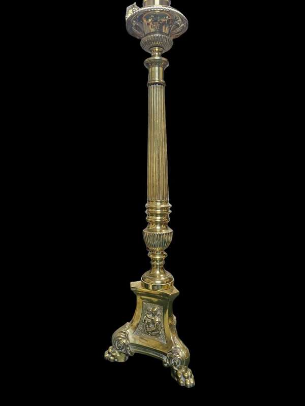 Antique Brass 19th Century Candlesticks
