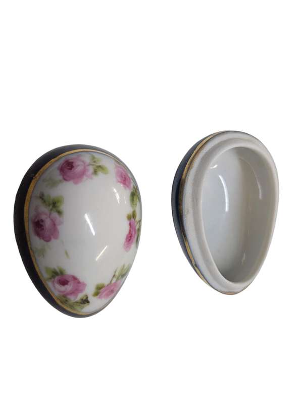 Vintage Porcelain Rose Pattern trinket/ring box