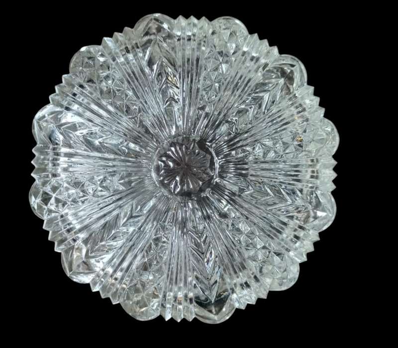 Vintage pressed glass trinket box
