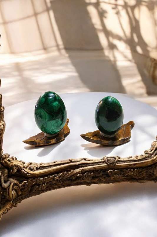Malachite Gemstone Eggs