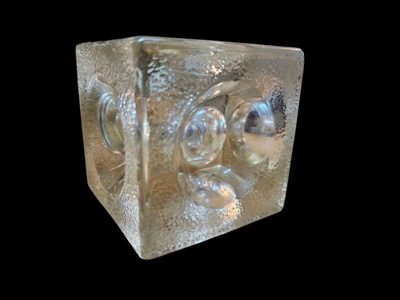 Vintage Glass Cube Table Lighter