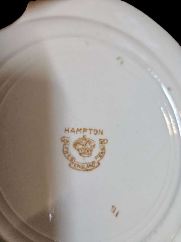 3 Antique Hampton Staffordshire Side Plates