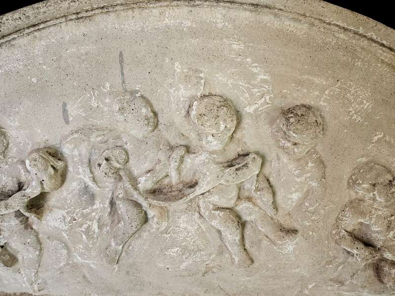 Large Concrete Cherub Wall Hanging