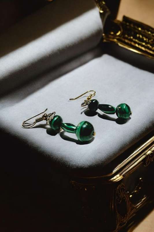 Malachite Drop Earrings