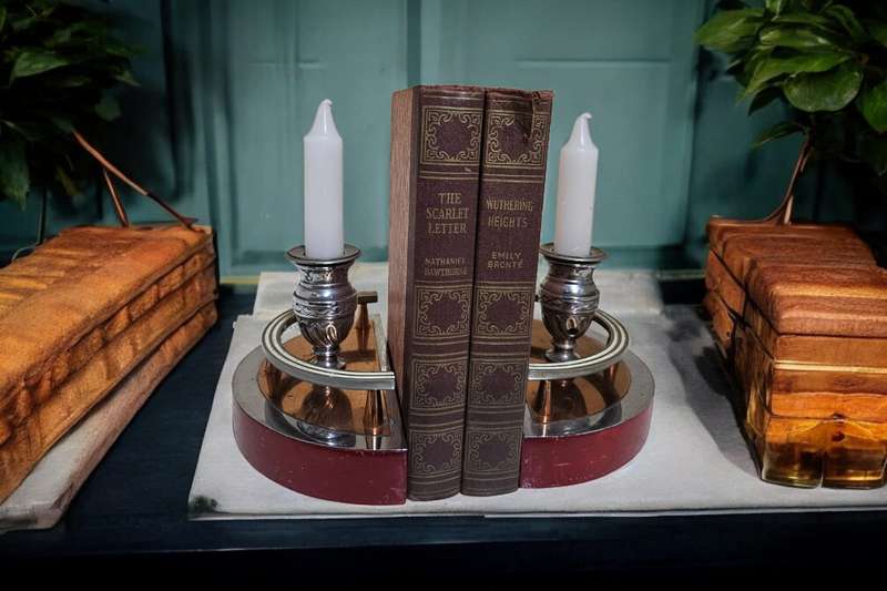 Art Deco Book Ends Candle Sticks Holders