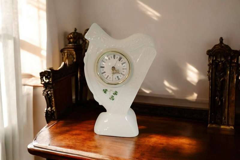 Irish Belleek Porcelain Clock