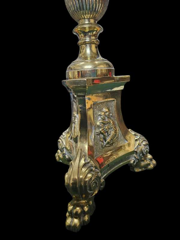 Antique Brass 19th Century Candlesticks