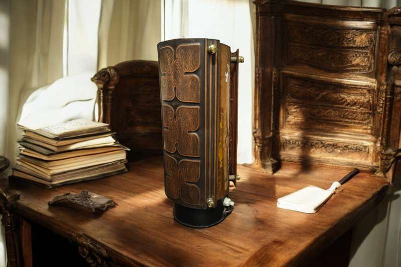 Mid Century Hammered Copper Table Lamp