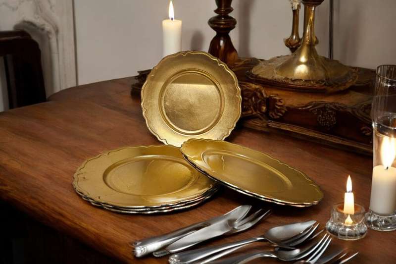 Set of six under plates