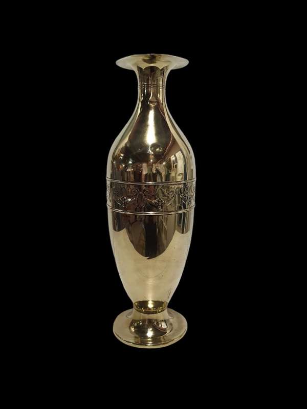 Antique Dutch KDM Daalderop Art Nouveau Brass Vase