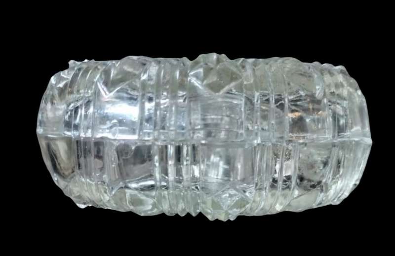 Vintage pressed glass trinket box