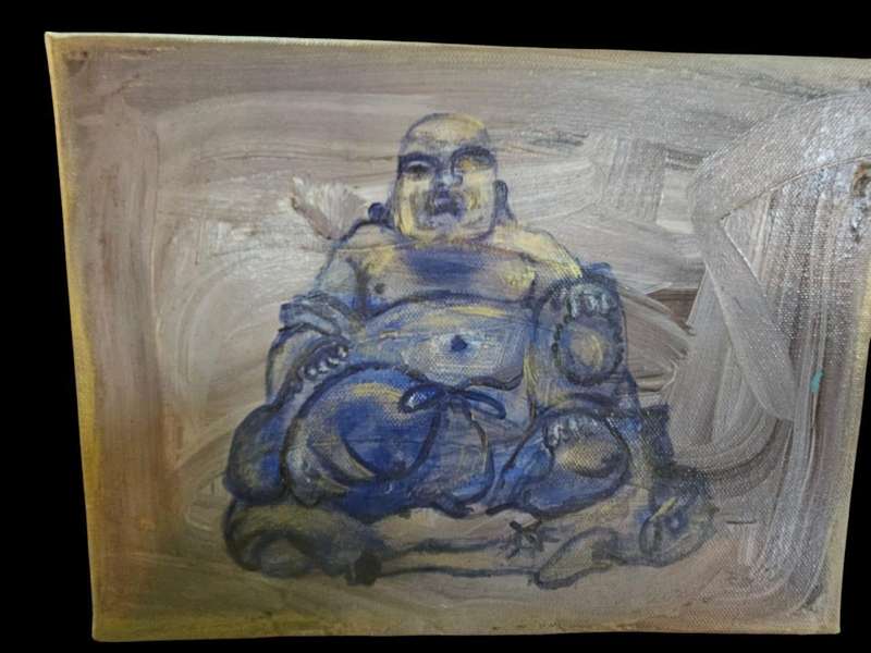 Laughing Buddha oil on Canvas