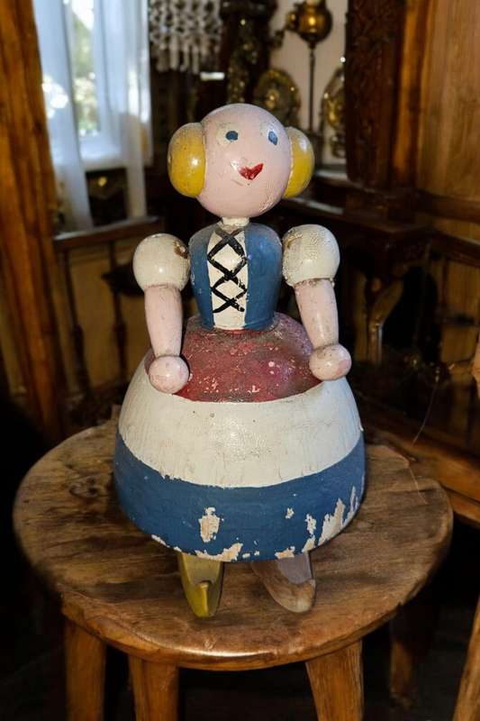 The enchanting charm of Rare vintage doll by Kay Bojesen, measuring 16x8x8cm