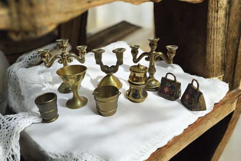 Collection of Brass & Metal  Printers Tray Items
