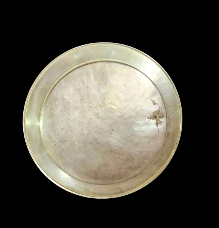 Vintage brass floral engraved tray