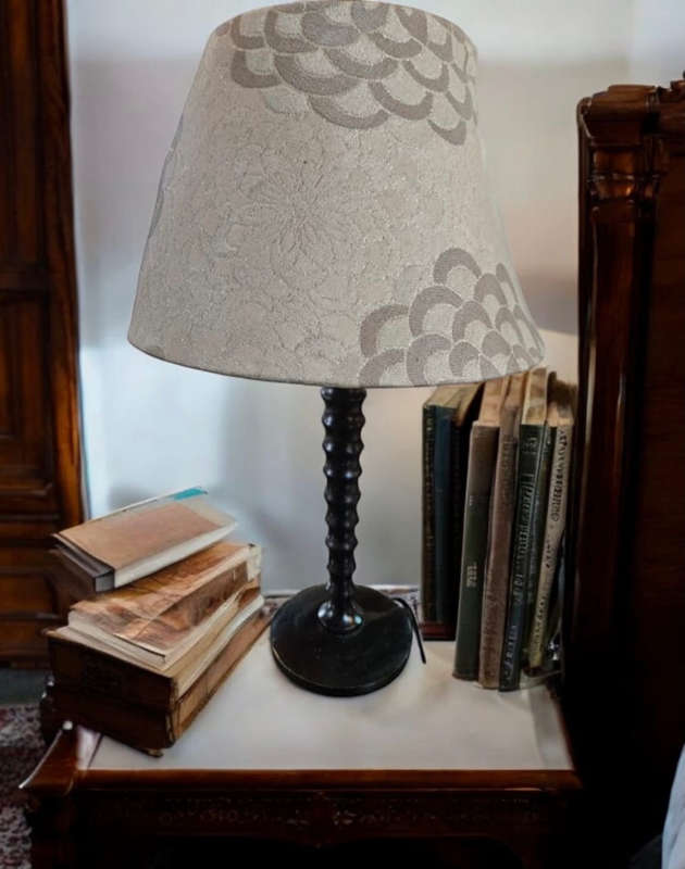 Crafted Turned Wooden Table Lamp, the perfect addition to any home or office space
