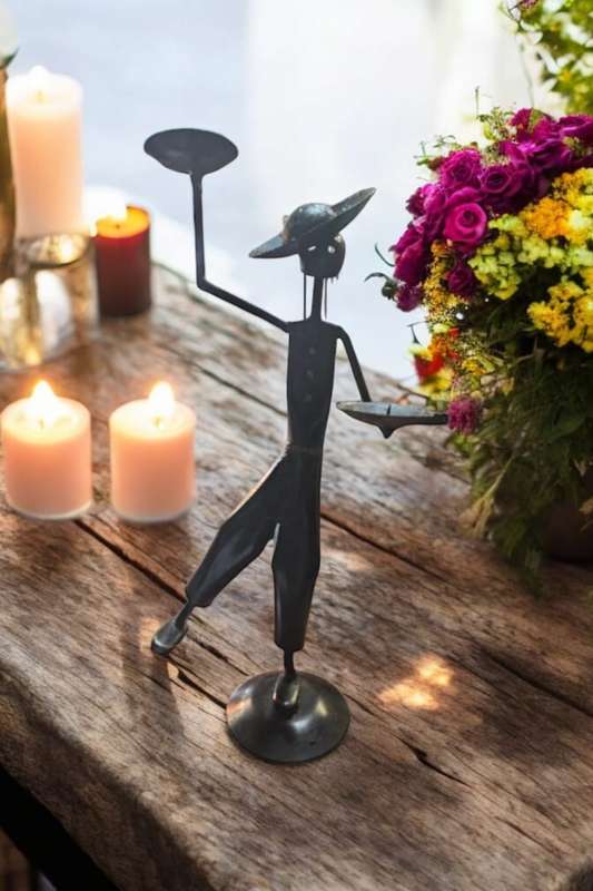 Rustic Metal Candle Holder