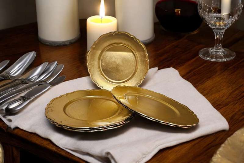 Set of six under plates