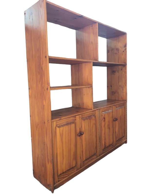 Solid Pine Cabinet & Bookshelf