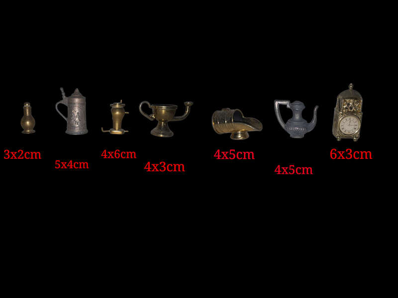 Collection of Brass & Metal Printers Tray Items