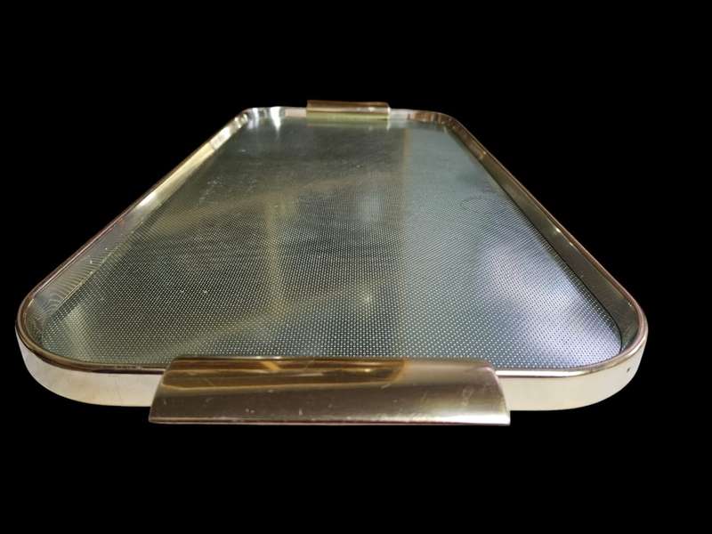 Vintage Woodmet Gold Aluminum Tray,