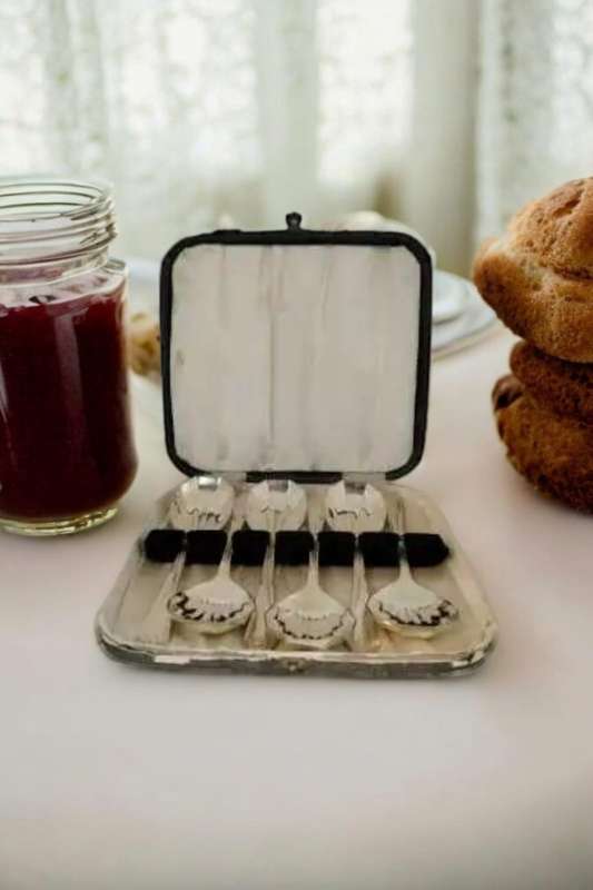 Six Silver Plated Jam Spoons