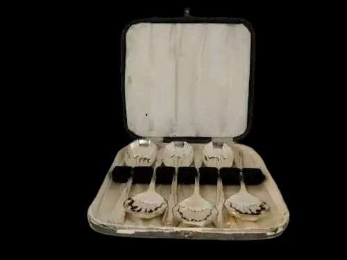 Six Silver Plated Jam Spoons