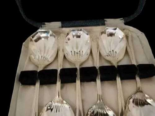 Six Silver Plated Jam Spoons