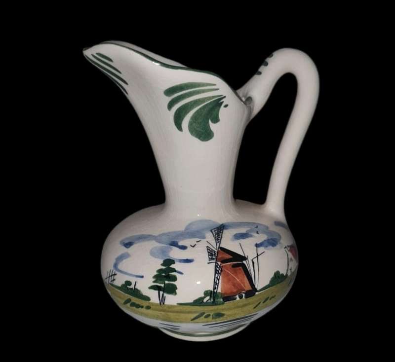 Vintage Green Delft Jug