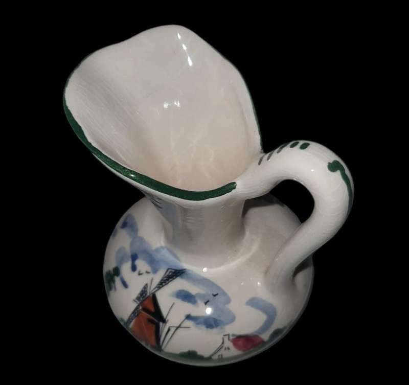 Vintage Green Delft Jug
