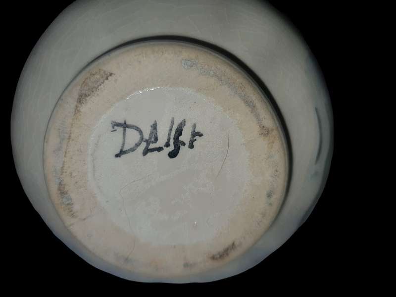 Vintage Green Delft Jug