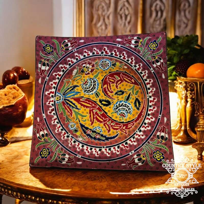 Turkish Hand Painted Gedikoglu Cini Plate