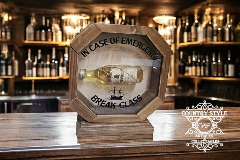 Bar Decor break glass in an emergency