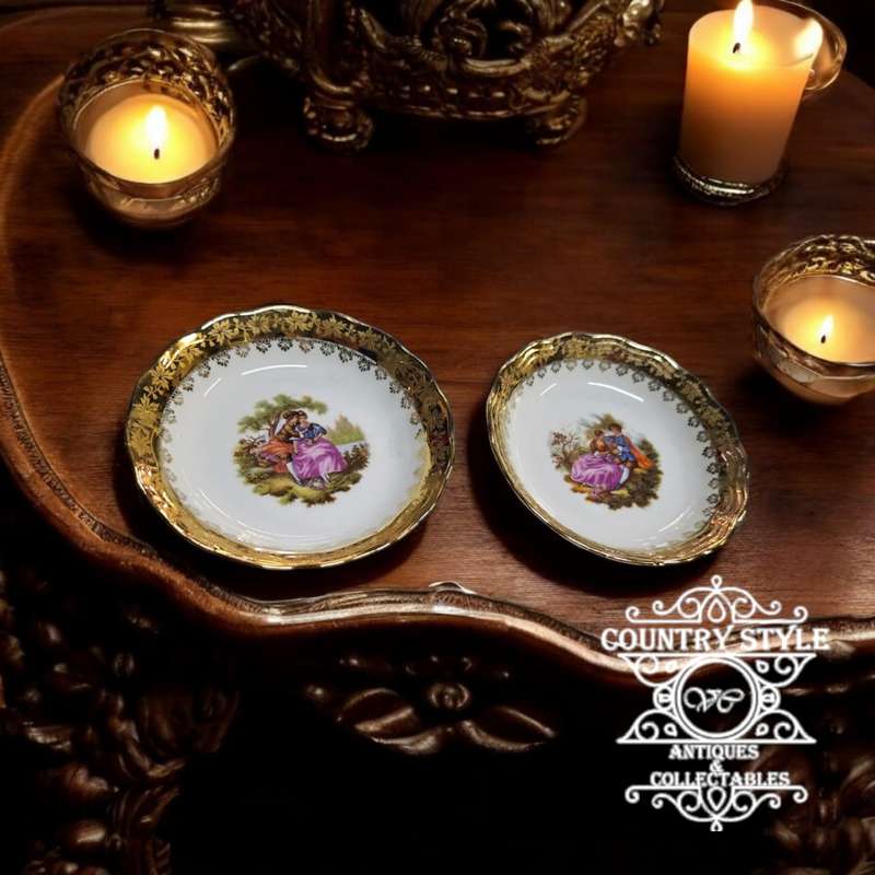 Pair of Limoges plates by Goudeville