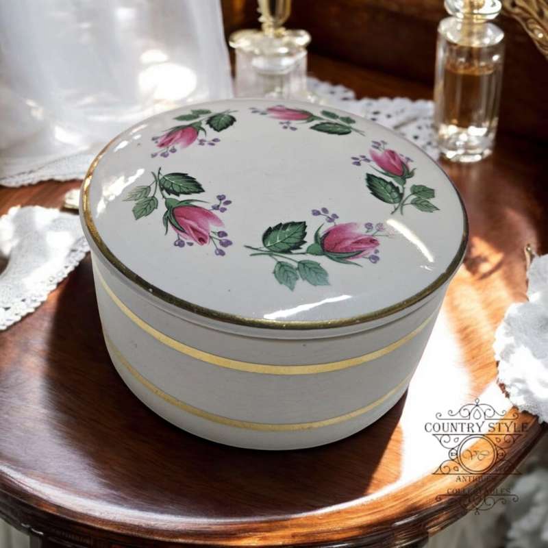Portmeirion Rose design Stoke on Trent Trinket Box