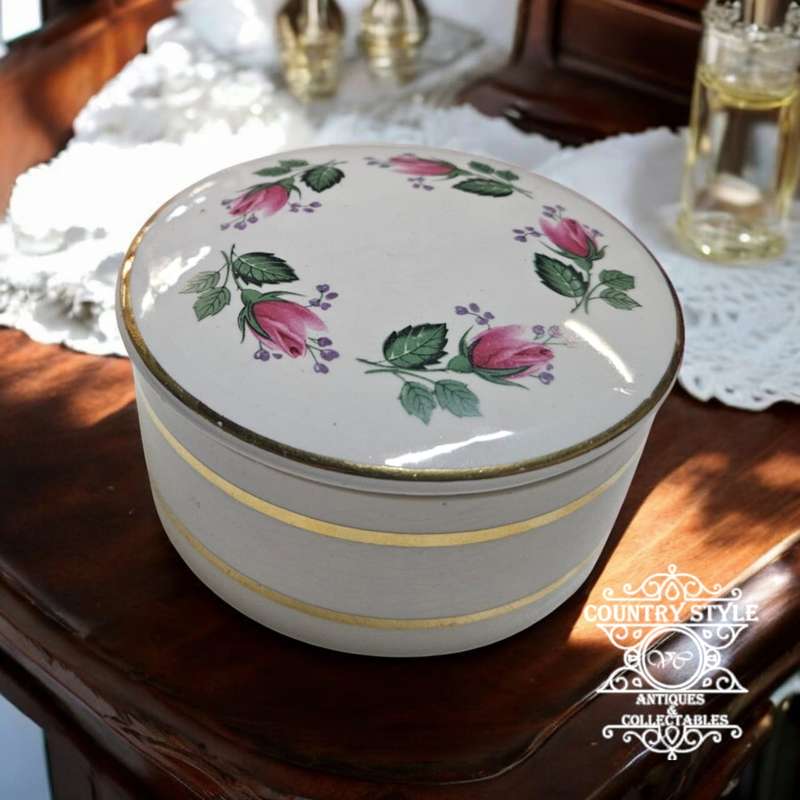 Portmeirion Rose design Stoke on Trent Trinket Box