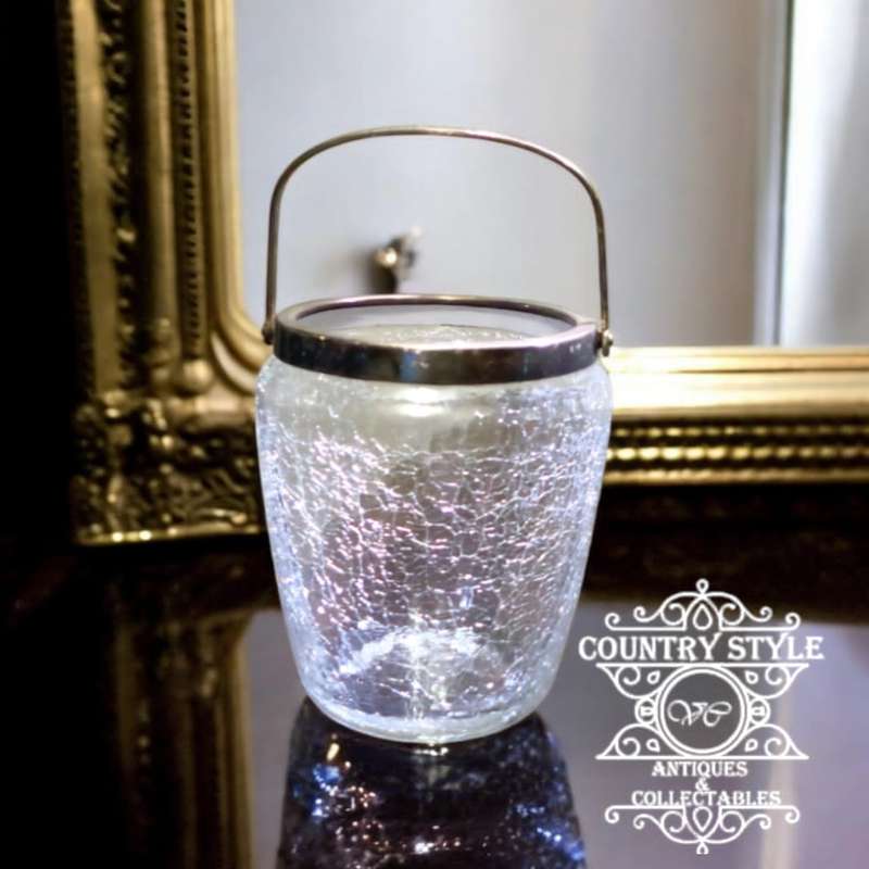 Vintage Glass Ice Bucket