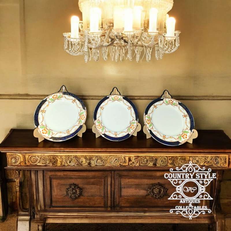 3 Antique Hampton Staffordshire Side Plates