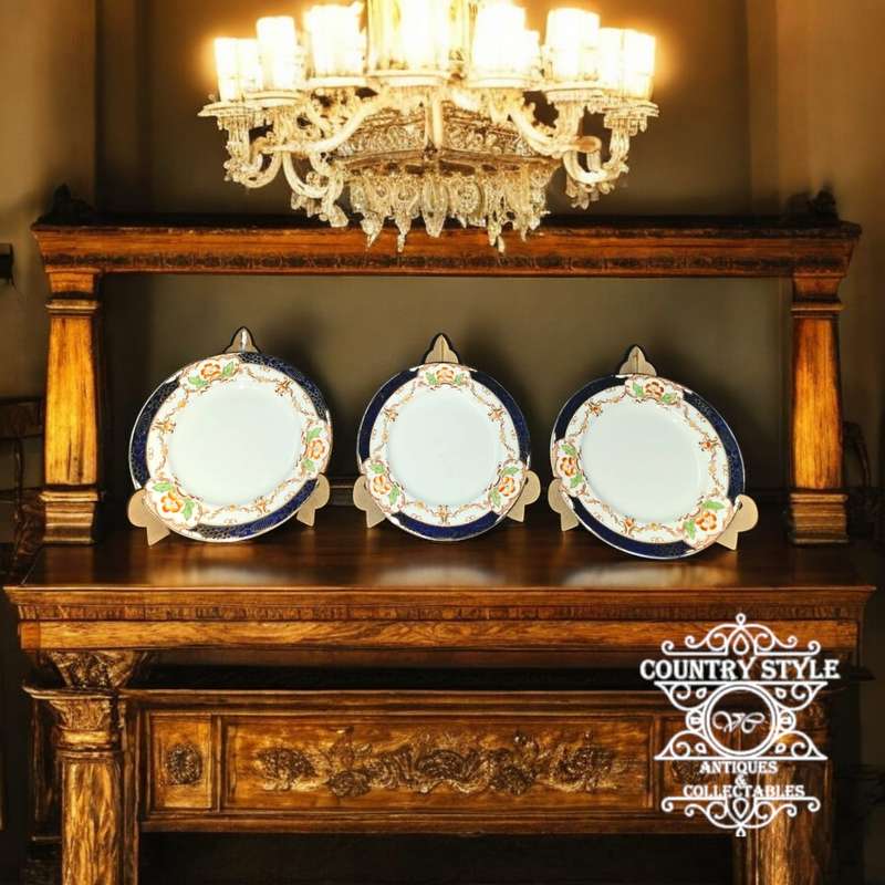 3 Antique Hampton Staffordshire Side Plates