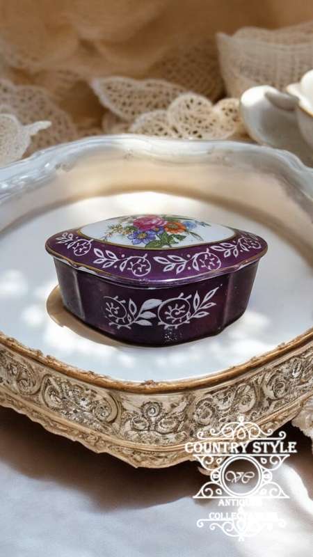 Floral Porcelain Trinket Box